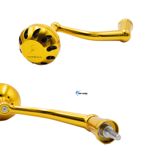 BRAZO CON BOLA DE PODER GOMEXUS ALUMINIO DORADO Y NEGRO