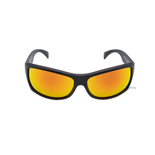 Lentes Maui Jim Hawaii Lava Equator Matte Blk W/Red Int