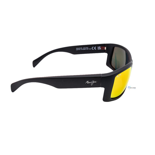 Lentes Maui Jim Hawaii Lava Equator Matte Blk W/Red Int