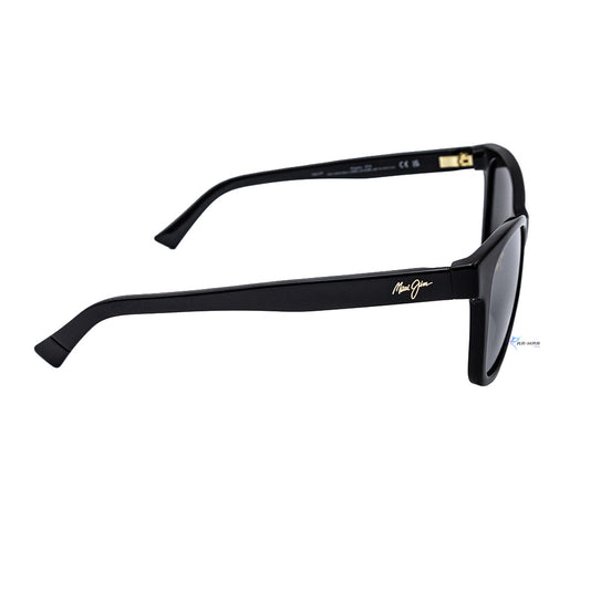 Lentes Maui Jim Grey Kiopaa Shiny Black