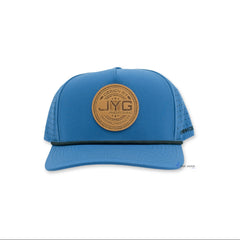 Gorra Jyg Pro Leather Patch Black Rope Navy 5 Panel Snapback Hat