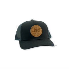 Gorra Jyg Pro Leather Patch Dark Gray 5 Panel Snapback Hat