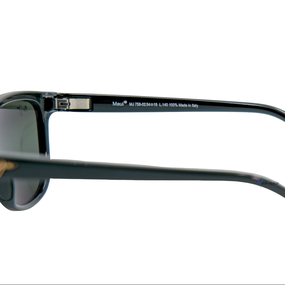 Lentes Maui Jim Grey Honi Shiny Black