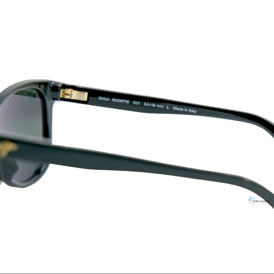 Lentes Maui Jim Grey Kiopaa Shiny Black