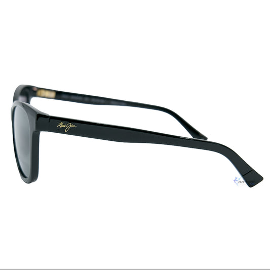 Lentes Maui Jim Grey Kiopaa Shiny Black
