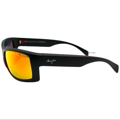 Lentes Maui Jim Hawaii Lava Equator Matte Blk W/Red Int