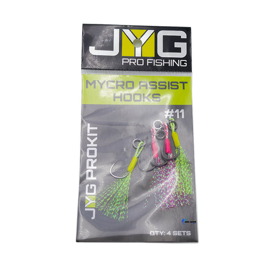 JYG PRO MYCRO HOOKS #11 2 YELLOW 2 PINK